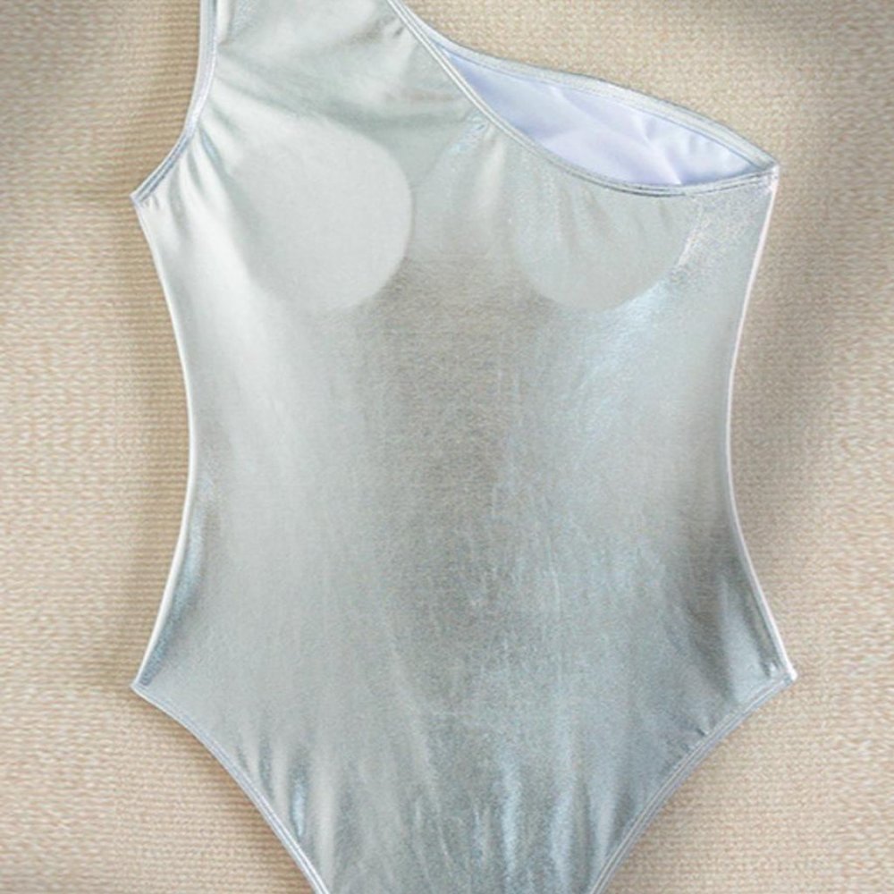 Callie 2006: Chrome Statuesque Padded One Shoulder Swimsuit Large - Picture 7 of 8